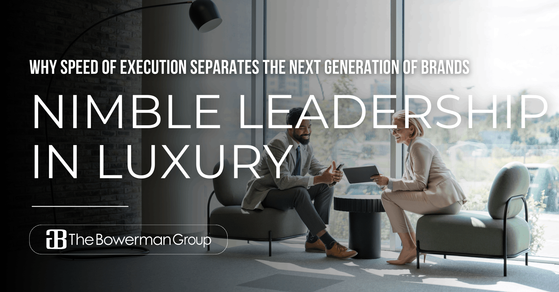 nimble leadership; two corporate executives talking to each other